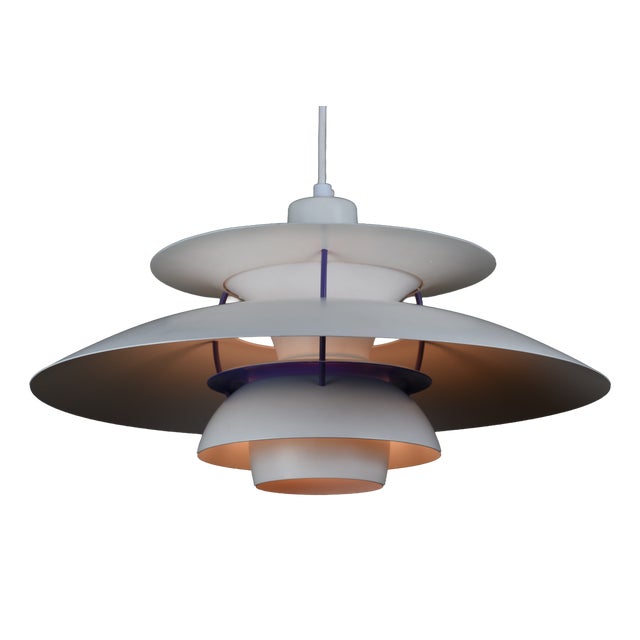 Early PH 5 Pendant Lamp with Spring Frame by Poul Henningsen for Louis Poulsen, Denmark, 1960s For Sale