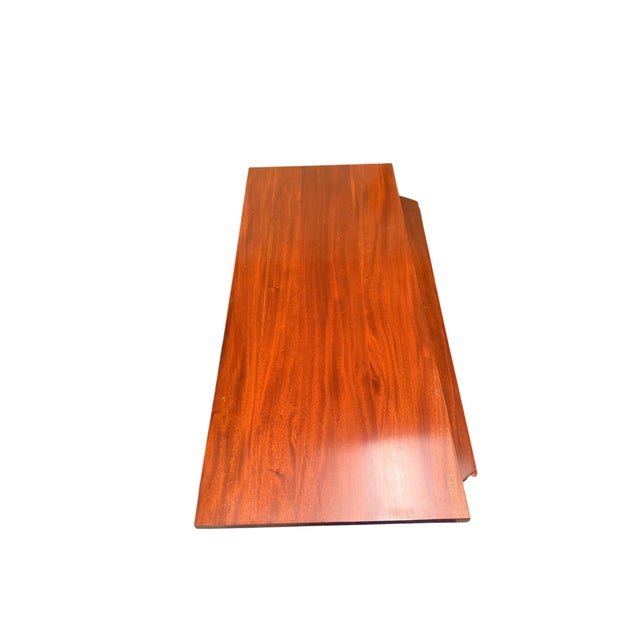 Brown Late 20th Century Scully & Scully Hepplewhite Mahogany Drop-Leaf Extension Dining Table With 3 Leaves For Sale - Image 8 of 8