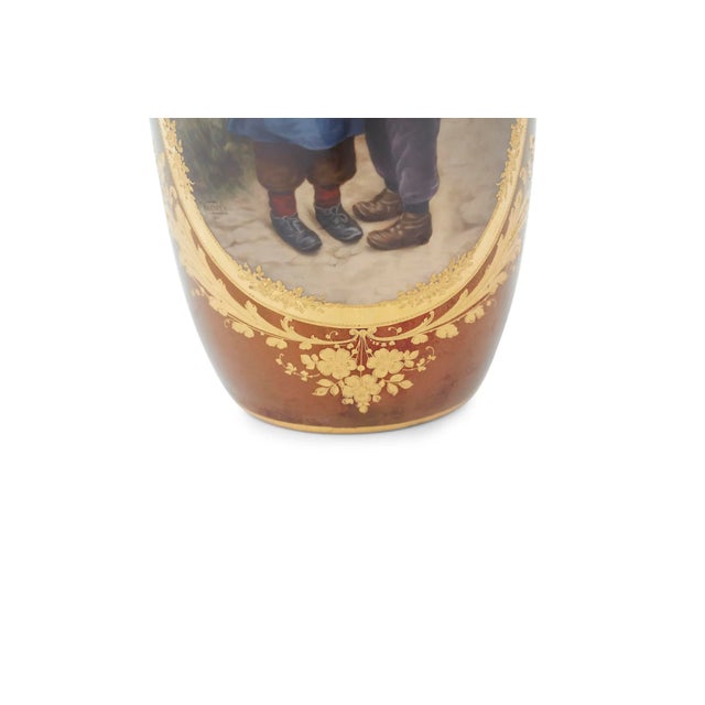 19th Century Royal Vienna Decorative Vase For Sale - Image 4 of 7