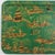 Early 21st Century Vintage Hand Painted Chinoiserie Tole Tray Emerald Green and Gold Lacquer Rectangular Serving Tray For Sale - Image 5 of 16