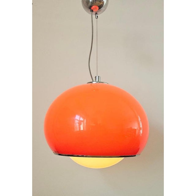 Large Mid-Century Modern Pendant Light by Guzzini for Meblo, 1970s For Sale - Image 9 of 13