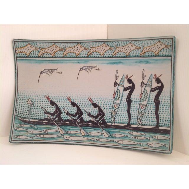 Large empty pocket, Grazia art ceramics, Deruta, Italy. This piece has an attribution mark, I am sure that it is...