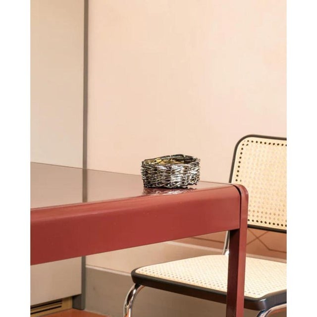 Not Yet Made - Made To Order El 06 Mini Decorative Basket in Metal-Plated Hand-Woven Wicker by Caspal For Sale - Image 5 of 9