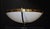 1960s Large Mid-Century Four-Light Opaline and Polished Brass Bowl Chandelier, 1960s For Sale - Image 5 of 17