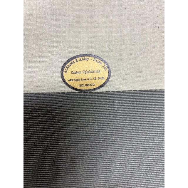 Gray Vintage Georgian Style Transitional Style High Back Wingback Accent Chairs For Sale - Image 8 of 13