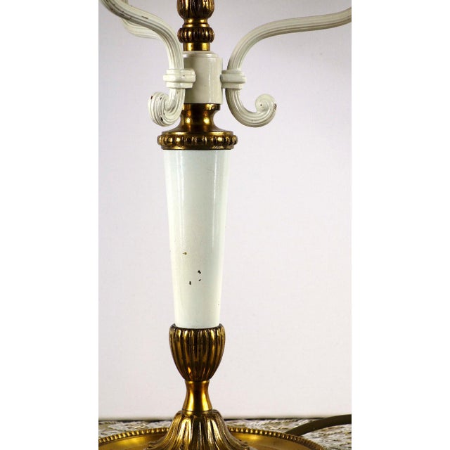 Mid-Century Modern French Bouillotte Brass Shade Table Lamp from Unbekannt, 1950s For Sale - Image 3 of 11