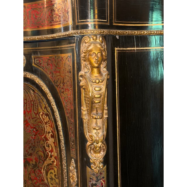 Napoleon III Boulle Marquetry Side Cabinet Mid-19th Century For Sale In Los Angeles - Image 6 of 18