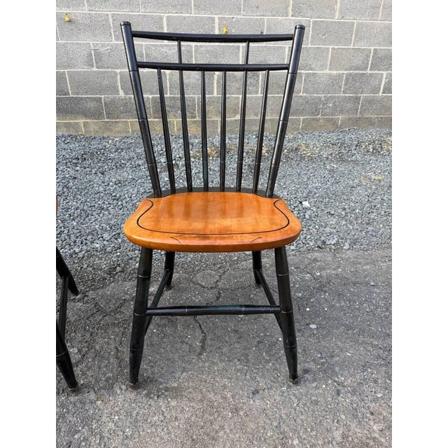 Late 20th Century Set of 4 Attributed toHitchcock Birdcage Dining Side Chairs For Sale - Image 12 of 17