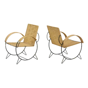 Pair of Iron Hoop Chairs
