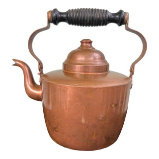 Vintage Finnish Copper Kettle by Rothberg Oy, Turku – 1.8l, Mid-20th Century Scandinavian Design For Sale