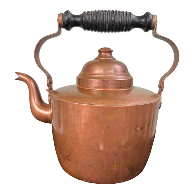 Vintage Finnish Copper Kettle by Rothberg Oy, Turku – 1.8l, Mid-20th Century Scandinavian Design For Sale