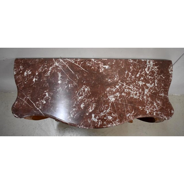 19th Century Louis XV Style Blonde Walnut Console Table For Sale - Image 4 of 18