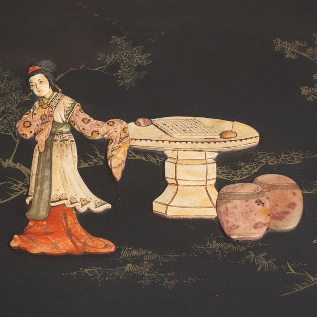 Chinoiserie Coffee Table with Glass Top, Antique, China, 20th Century For Sale - Image 9 of 13