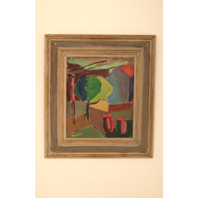 Harry Martinson, House Obscured by a Tree, 1960s, Oil on Canvas Pasted on Panel, Framed For Sale - Image 18 of 18