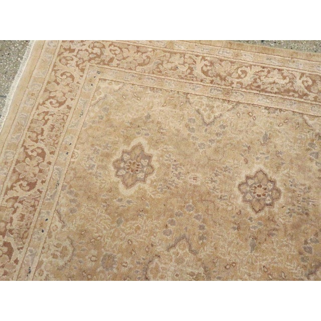 Textile Galerie Shabab Collection Mid-20th Century Handmade Indian Lahore Accent Rug For Sale - Image 7 of 8