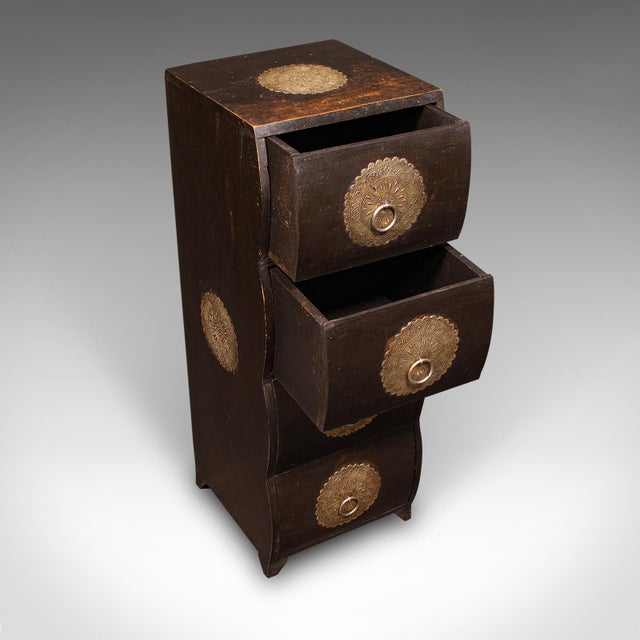 This is a charming vintage barber’s chest of drawers, of Turkish origin, crafted in stained pine and dating to the mid...