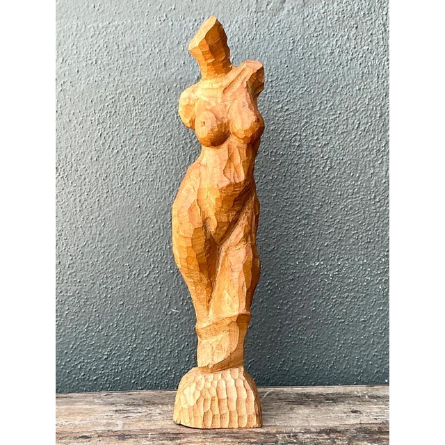 Vintage Abstract Wood Figurative Sculpture For Sale - Image 11 of 12