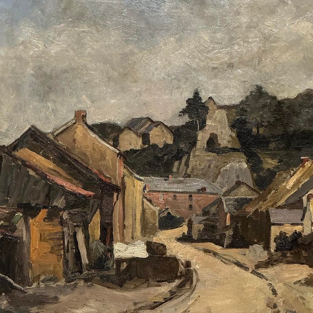 19th Century Framed Oil Painting on Canvas by Henri Orban (1836-1904) 'Esneux' For Sale - Image 15 of 18