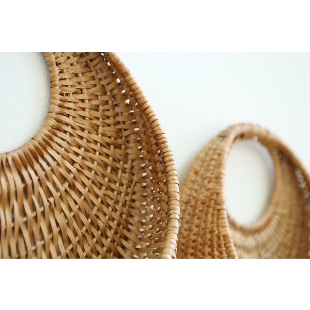 Vintage Wicker Wall Hanging Baskets Set of 2 Chairish