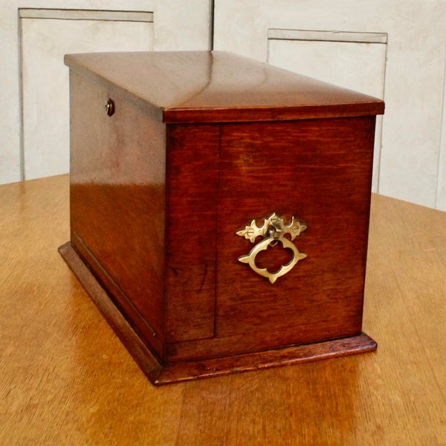 Victorian Oak Stationary Box, 1890 For Sale - Image 6 of 12