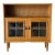 Oak Glass Cabinet With Leaded Doors Danish Mid-Century Modern 1960s For Sale