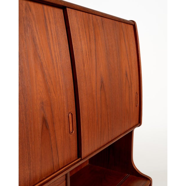 Vintage Danish Teak Highboard with Bar Compartment, 1960s For Sale - Image 13 of 15