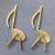 Metal 1940s Mid Century Modern Solid Brass Musical Note Andirons - a Pair For Sale - Image 7 of 11