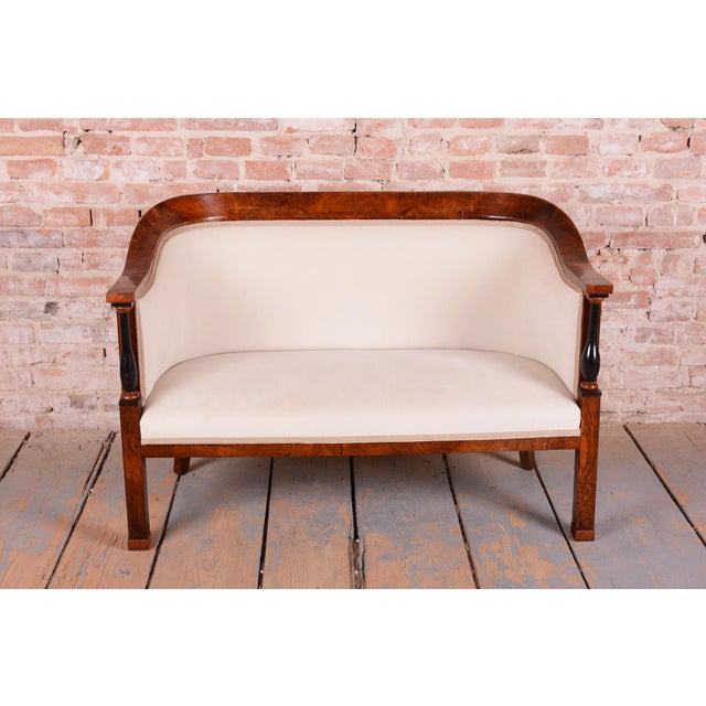 Biedermeier Seating Set in Walnut and Ebony, Austria, 1820s, Set of 3 For Sale - Image 3 of 13