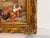 Vintage Signed Rooster and Chickens Oil Painting Farmyard Hen Scene, Gold Frame For Sale - Image 10 of 12