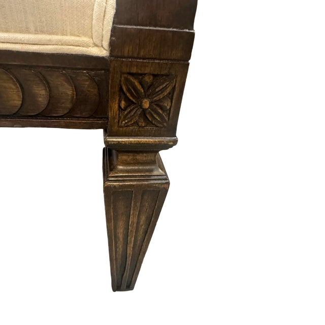 Traditional Gorgeous Vintage Regency Style Bench With Neo-Classical Revival Design Detailing. For Sale - Image 3 of 12