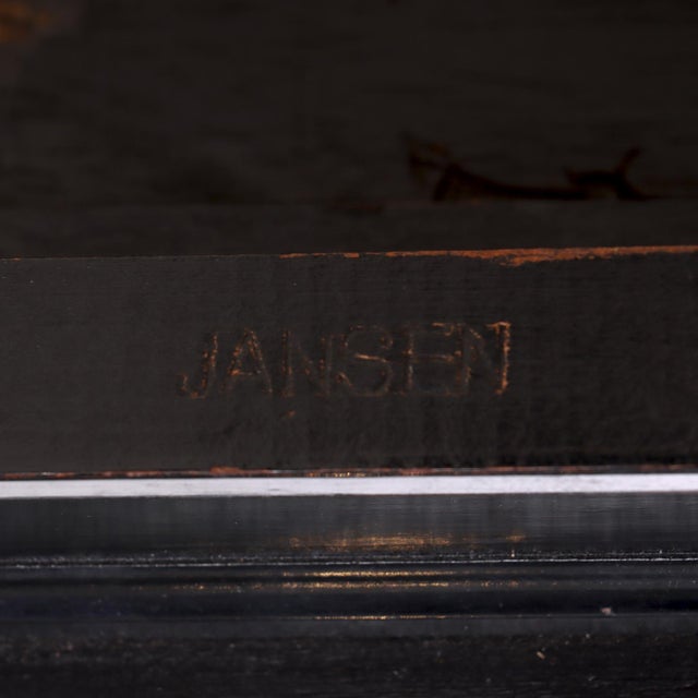 Wood 1940s French Maison Jansen Leather Top Coffee Table For Sale - Image 7 of 7