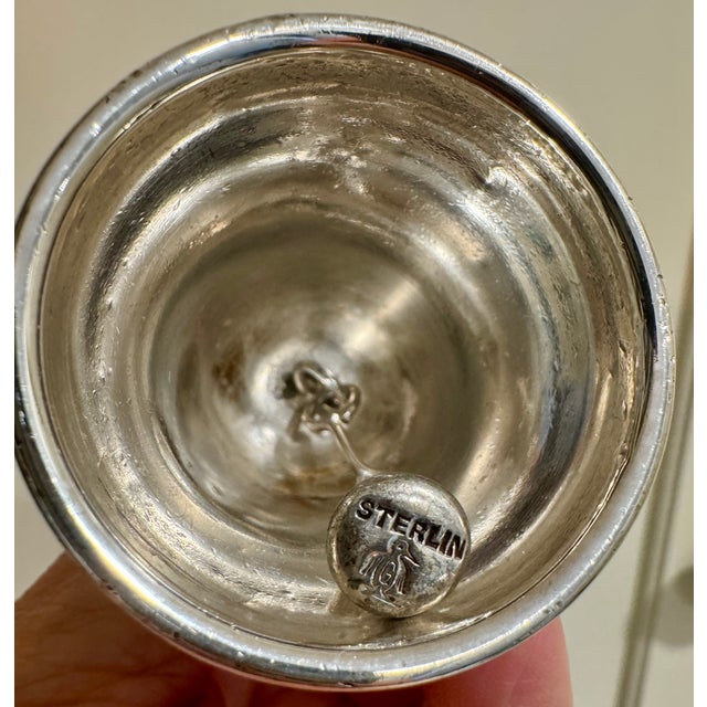 1950s Art Nouveau Genova Sterling Table / Tea Bell For Sale - Image 4 of 4