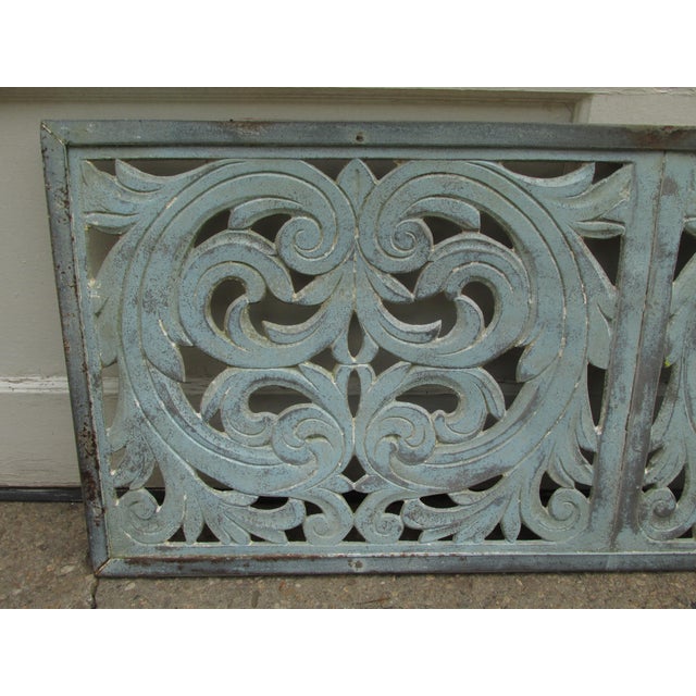 Traditional Antique Painted Metal Transom Panel, Provincetown, Massachusetts Circa 1900 For Sale - Image 3 of 7