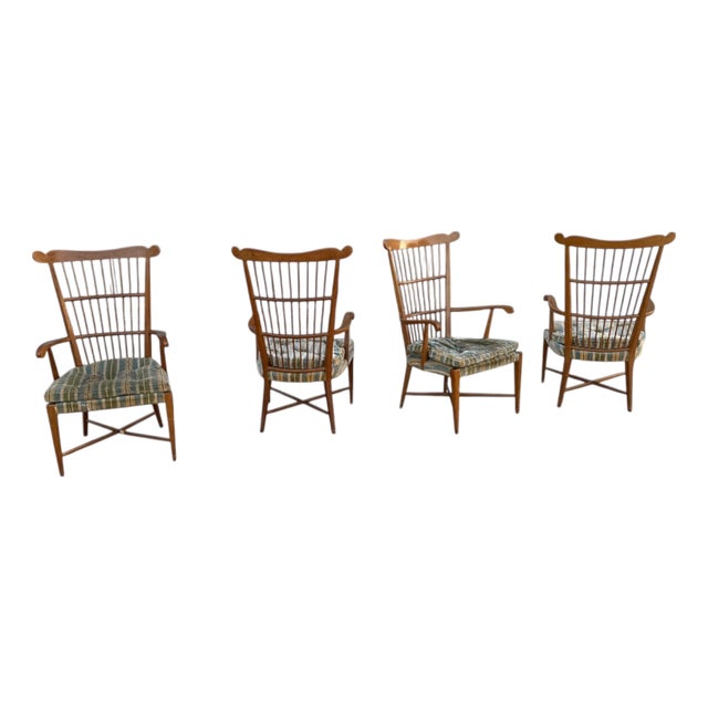 Vintage Armchairs by Paolo Buffa for Cantù, 1940s, Set of 4 For Sale