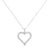 A shimmering halo of prong set, round cut diamonds sit around a lovely open heart pendant. 1/4ct TDW of diamonds sparkle...