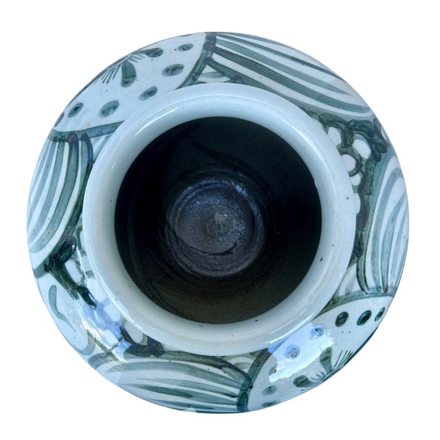 2020s Chinoiserie Indigo Jar For Sale - Image 5 of 5