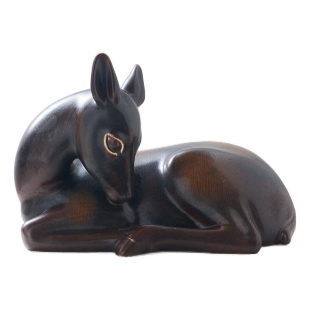 1960s Stoneware Fawn by Gunnar Nylund For Sale
