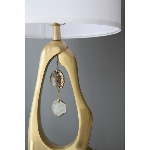 Gold Hollow Curved Decorative Table Lamp For Sale - Image 8 of 9