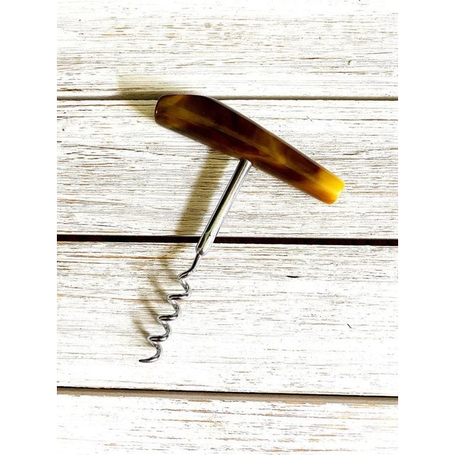 Vintage Bakelite Corkscrew Wine Opener Mid Century Barware Faux Horn Bar Tool Gifts for Bartenders Wine Bottle Opener Faux...