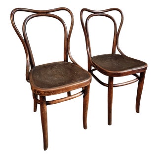Bentwood Café Chairs from Jacob & Josef Kohn, Vienna, Austria, 1900s, Set of 2 For Sale