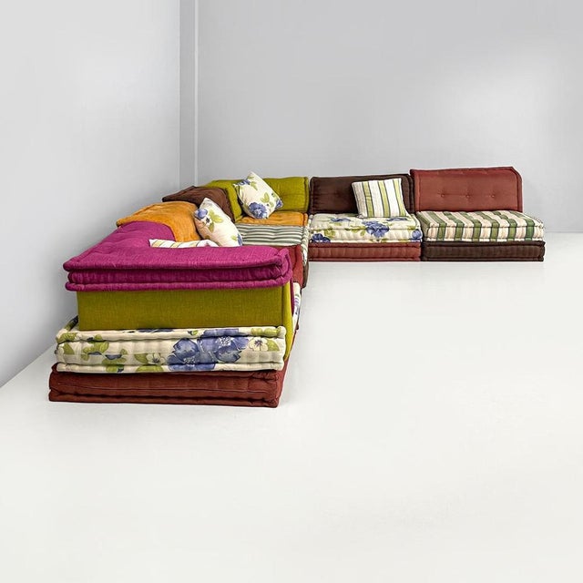 French Modular Sofa Mah Jong attributed to Hans Hopfer for Roche Bobois For Sale - Image 3 of 18