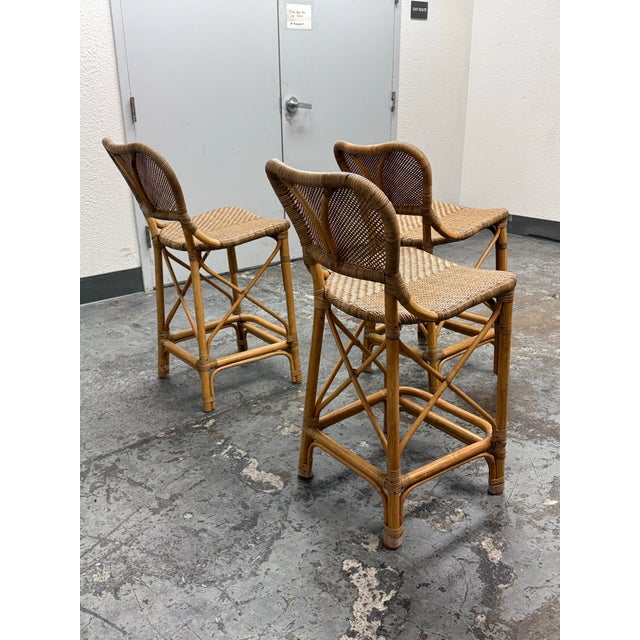 2020s Palecek Jordan Counter Stools, Set of Three For Sale - Image 5 of 12