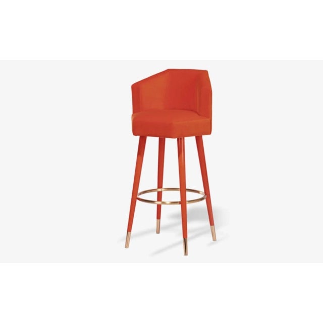 Contemporary Beelicious Bar Stools by Royal Stranger, Set of 4 For Sale - Image 3 of 6