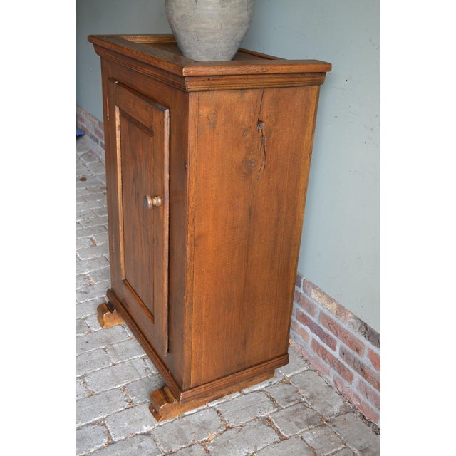 Antique Oak Wooden Spinde Cabinet For Sale - Image 6 of 10