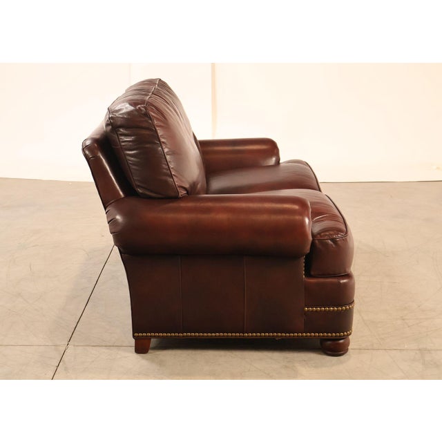 Hancock & Moore Traditional Leather Loveseat For Sale - Image 11 of 18