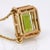Green 2.3cts Peridot Necklace W Natural Diamond Halo: 14k Solid Gold, Attached Chain For Sale - Image 8 of 8