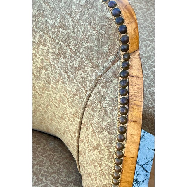 Vintage Art Deco Burled Walnut Dining Chairs After Harry and Lou Epstein - Set of 6 For Sale - Image 10 of 12