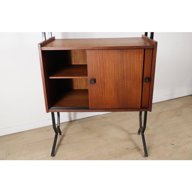 Vintage Modular Bookcase in Wood and Metal, Italy, 1960s For Sale - Image 13 of 18