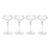 Ondine 4-Piece Set Fluted Coupe Glasses, Clear with Powder Pink Accent For Sale - Image 4 of 4