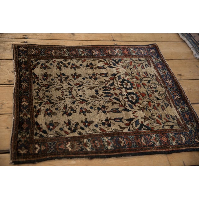 1910s Antique Farahan Sarouk Square Rug Mat - 2' x 2'3" For Sale - Image 5 of 9